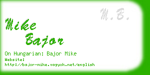 mike bajor business card